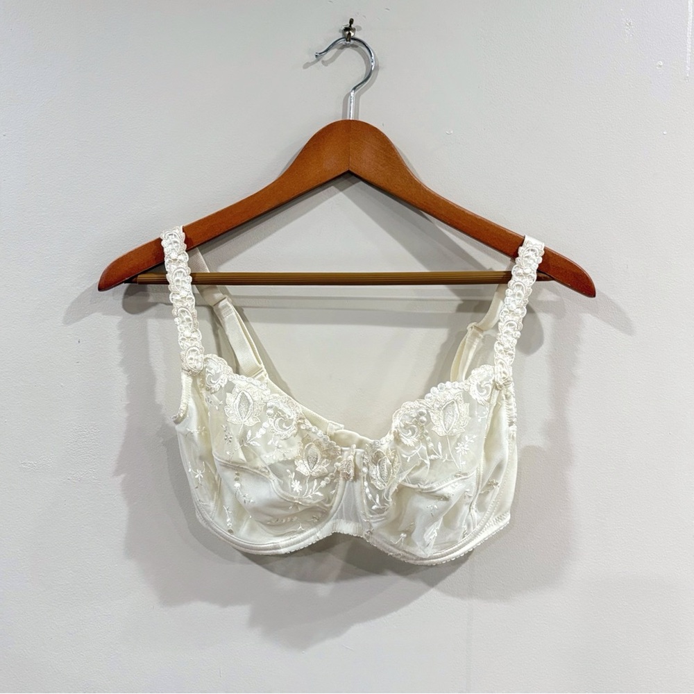 Conturelle Women Bra 34F Ivory Lace Underwire EU75 Coquette Chic Luxury Lingerie